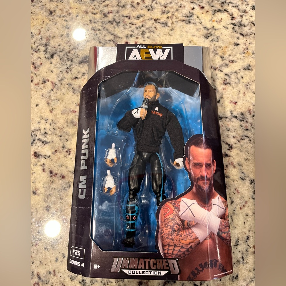 CM Punk Action Figure - Black and Blue